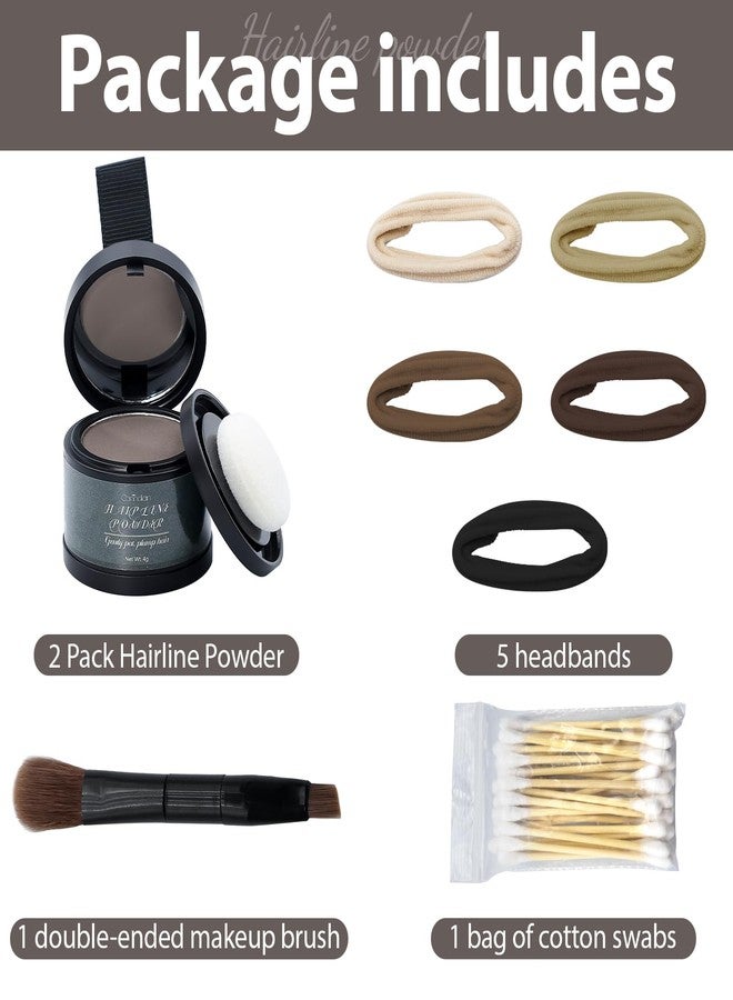 Comdian 2 Pack Hairline Powder for Women and Men, Used to Root Touch Up Hair Color, Thinning and Gray Hair Coverage and Bald Spots Coverage, Dark Brown - Image 5